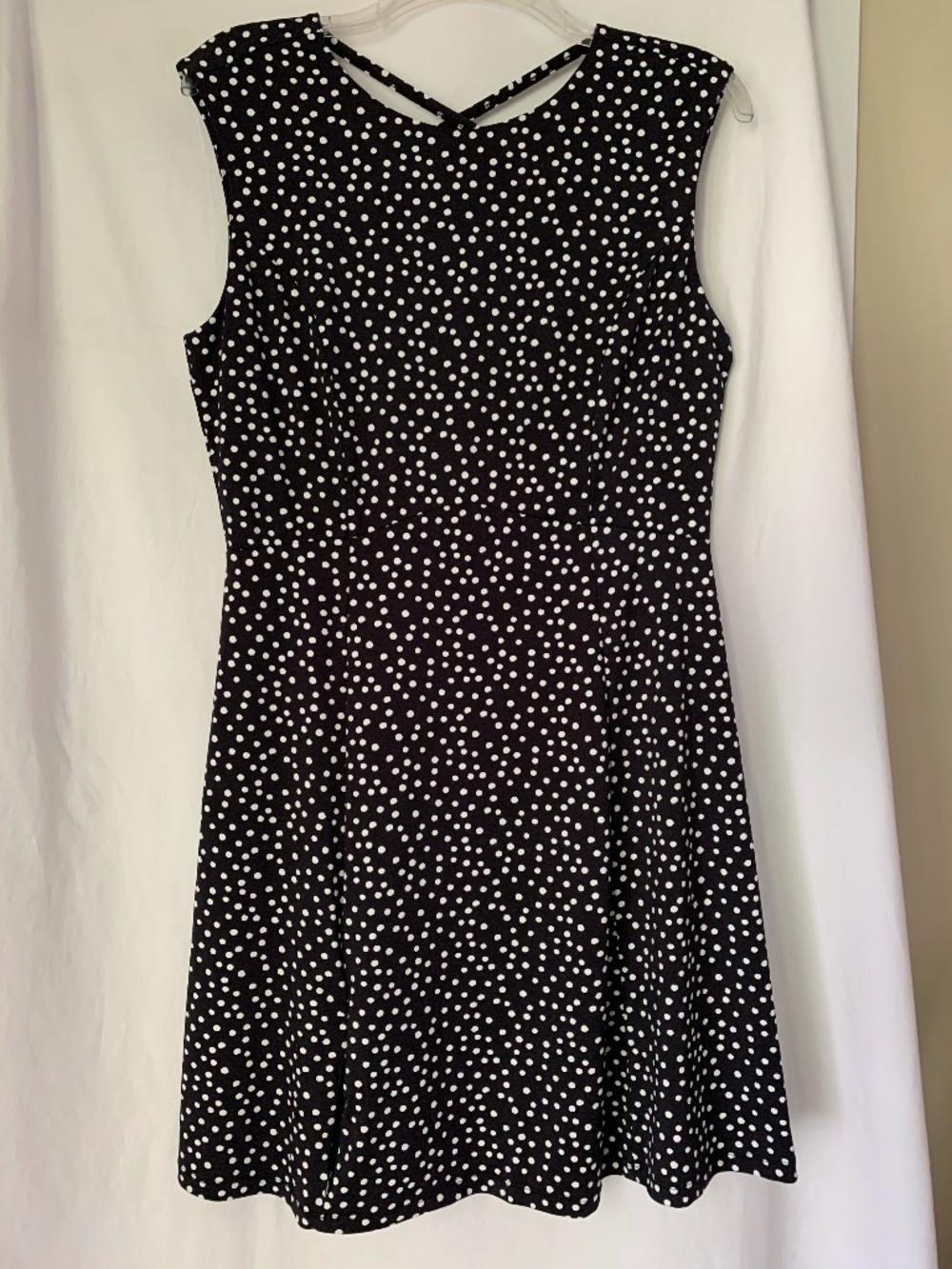 Title Nine 'Steadfast Diamalete' dress in black & white polka dot